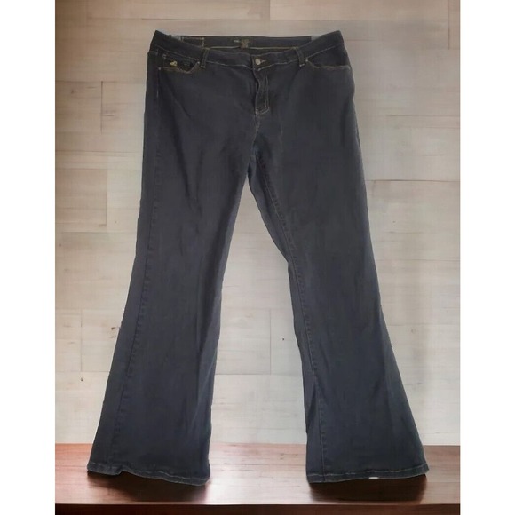 Womens RocaWear Bootcut Dark Denim Jeans Pants Plus Size 22‎ Vintage - Picture 1 of 9